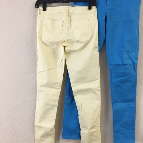 Fade To Blue Skinny Jeans Bundle 26 Low Rise Stretch Blue Yellow Casual Denim - Picture 7 of 15